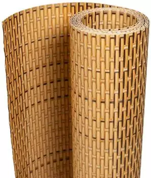 vidaXL Balkon-Sichtschutz Polyrattan Hellbraun 1000x90cm (156278)