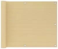 vidaXL Balkon-Sichtschutz Beige 75x300 cm HDPE