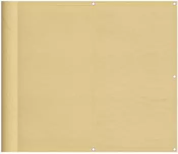 vidaXL Balkon-Sichtschutz 90x500cm 100% Oxford-Polyester, Sand (4000030)