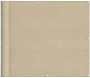 vidaXL Balkon-Sichtschutz 100% Oxford-Polyester Beige 90x800cm