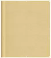 vidaXL Balkon-Sichtschutz Sandfarben 120x500 cm 100% Polyester-Oxford