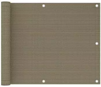 vidaXL Balkon-Sichtschutz Taupe 75x300cm HDPE