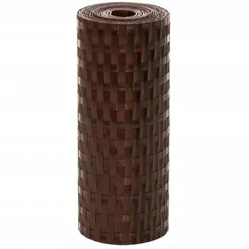 vidaXL Balkon-Sichtschutz 10 Stk. braun/schwarz 255x19cm Poly Rattan