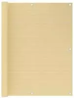 vidaXL Balkon-Sichtschutz Beige 120x600 cm HDPE