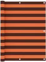 vidaXL Balkon-Sichtschutz Orange und Braun 120x400 cm Oxford-Gewebe