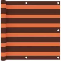 vidaXL Balkon-Sichtschutz Orange und Braun 90x500 cm Oxford-Gewebe