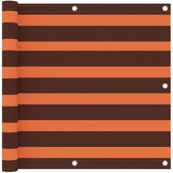 vidaXL Balkon-Sichtschutz orange und braun 90x500cm Oxford-Gewebe (134930)