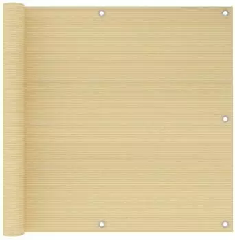 vidaXL Balkon-Sichtschutz 90x300cm HDPE, beige