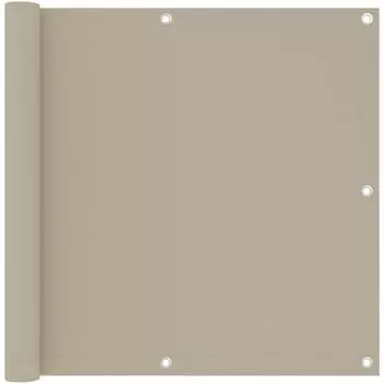 vidaXL Balkonscherm 90x500cm Oxford-Stoff beige (134942)