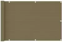 vidaXL Balkon-Sichtschutz Taupe 90x400 cm HDPE