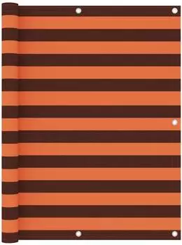 vidaXL Balkon-Sichtschutz orange und braun 120x500cm Oxford-Gewebe (134934)
