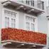 MCW Balkonsichtschutz N77 Blatt-Design, Kunststoff, rot-gelb, 300x100cm (800000998453)