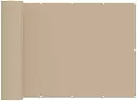 vidaXL Balkon Sichtschutz 150 x 400 cm Stoff mit PU-Beschichtung Beige