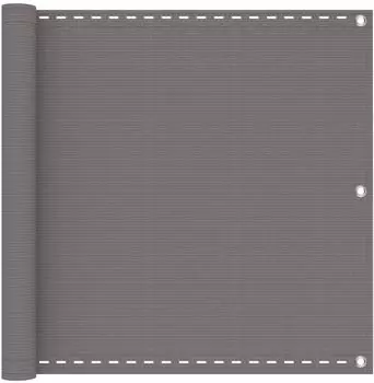vidaXL Balkonsichtschutz hellgrau 90x500cm HDPE und Aluminium