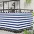 vidaXL Balkonsichtschutz blau/weiß 100x600cm Oxford-Stoff