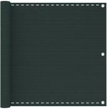 vidaXL Balkonsichtschutz dunkelgr&uuml;n 90x700cm HDPE und Aluminium