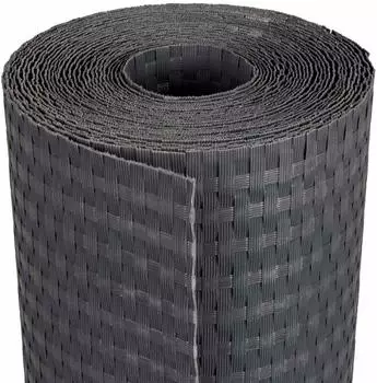 vidaXL Balkonsichtschutz dunkelgrau 600x90cm Poly-Rattan (42032622)
