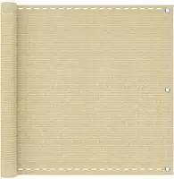 vidaXL Balkonsichtschutz Beige 90 x 800 cm HDPE und Aluminium