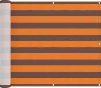 vidaXL Balkonsichtschutz Oxford-Stoff, orange/braun, 100x400cm