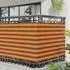 vidaXL Balkonsichtschutz orange/braun 110x400cm Oxford-Stoff