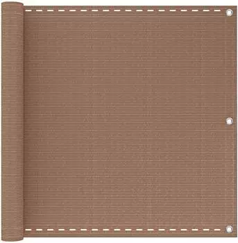 vidaXL Balkonsichtschutz taupe 75x700cm HDPE und Aluminium