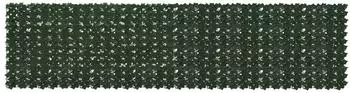 vidaXL Balkonsichtschutz mit Blättern, dunkelgrün, 400x100cm (42040629)