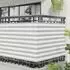 vidaXL Balkonsichtschutz 120x1000cm Oxford-Stoff, hellgrau/weiß (42030963)