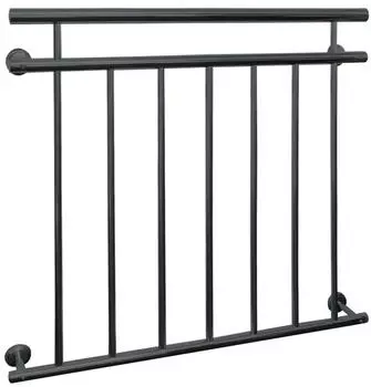 ECD Germany Franz&ouml;sischer Balkon Stabgel&auml;nder anthrazit 100x90cm (299089925)