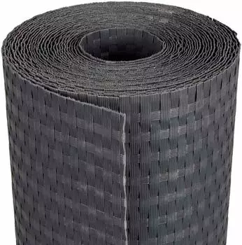 vidaXL Balkonsichtschutz Poly-Rattan dunkelgrau 400x80cm