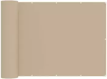 vidaXL Balkon-Sichtschutz 200x600cm Stoff mit PU-Beschichtung, beige (42036466)