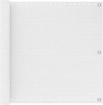 vidaXL Balkonsichtschutz wei&szlig; 75x700cm HDPE und Aluminium (4002880)