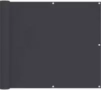 vidaXL Balkonsichtschutz 90 x 200 cm Oxford-Stoff Rechteckig Schwarz
