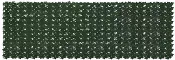 vidaXL Balkonsichtschutz mit Bl&auml;ttern dunkelgr&uuml;n 300x100cm (42040628)
