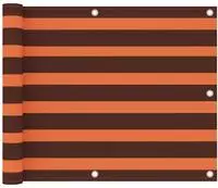 vidaXL Balkon-Sichtschutz Orange und Braun 75x600 cm Oxford-Gewebe
