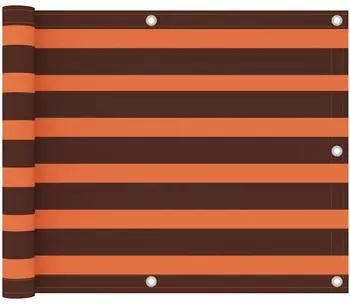 vidaXL Balkon-Sichtschutz orange und braun 75x600cm Oxford-Gewebe (134927)