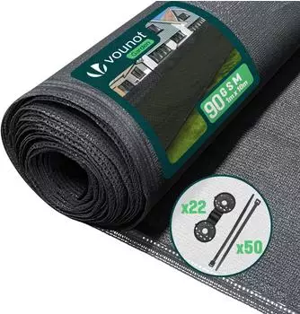 Vounot Sichtschutz Zaun HDPE 90g/m&sup2; 1&times;10m anthrazit