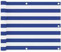 vidaXL Balkon-Sichtschutz Wei&szlig; und Blau 75x500 cm Oxford-Gewebe