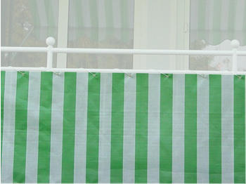 Angerer Balkonbespannung PE 90cm x 6m Blockstreifen grün
