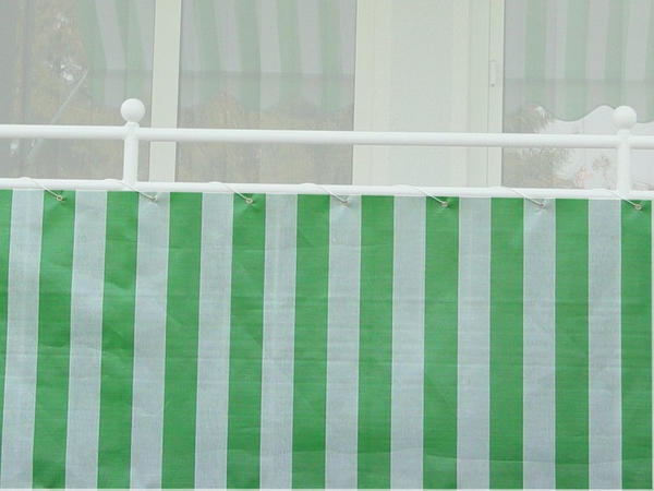 Angerer Balkonbespannung PE 75cm x 8m Blockstreifen grün