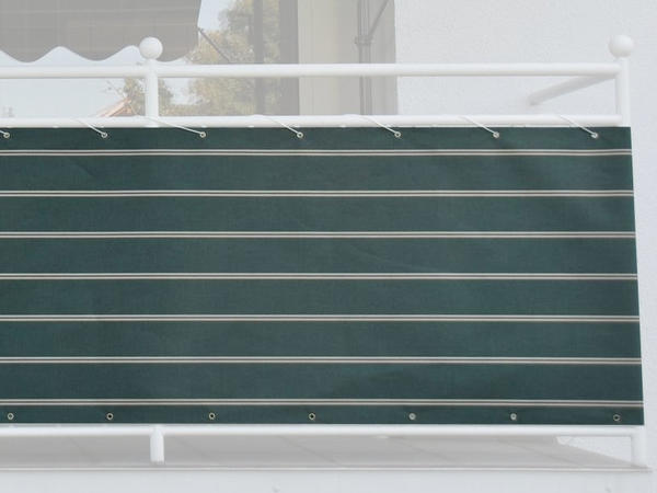 Angerer Balkonbespannung 90cm x 8m Streifen grün