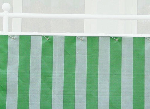Angerer Balkonbespannung PE 90cm x 8m Blockstreifen grün