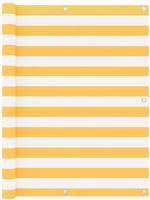 vidaXL Balkon-Sichtschutz Wei&szlig; und Gelb 120x300 cm Oxford-Gewebe