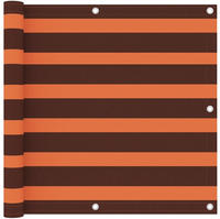 vidaXL Balkon-Sichtschutz Orange und Braun 90x600 cm Oxford-Gewebe