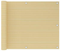 vidaXL Balkon-Sichtschutz Beige 75x400 cm HDPE