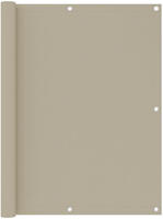 vidaXL Balkon-Sichtschutz Beige 120x300 cm Oxford-Gewebe