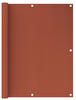 vidaXL Balkon-Sichtschutz Terracotta-Rot 120x600 cm HDPE