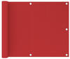 vidaXL Balkon-Sichtschutz Rot 75x600 cm HDPE