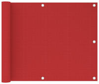 vidaXL Balkon-Sichtschutz Rot 75x600 cm HDPE