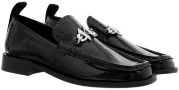 Karl Lagerfeld Mokassino II KL Chain Loafer schwarz Textured Leather