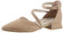 Paul Green Ballerina Flats Kitten Heel verstellbarem Fesselriemchen beige
